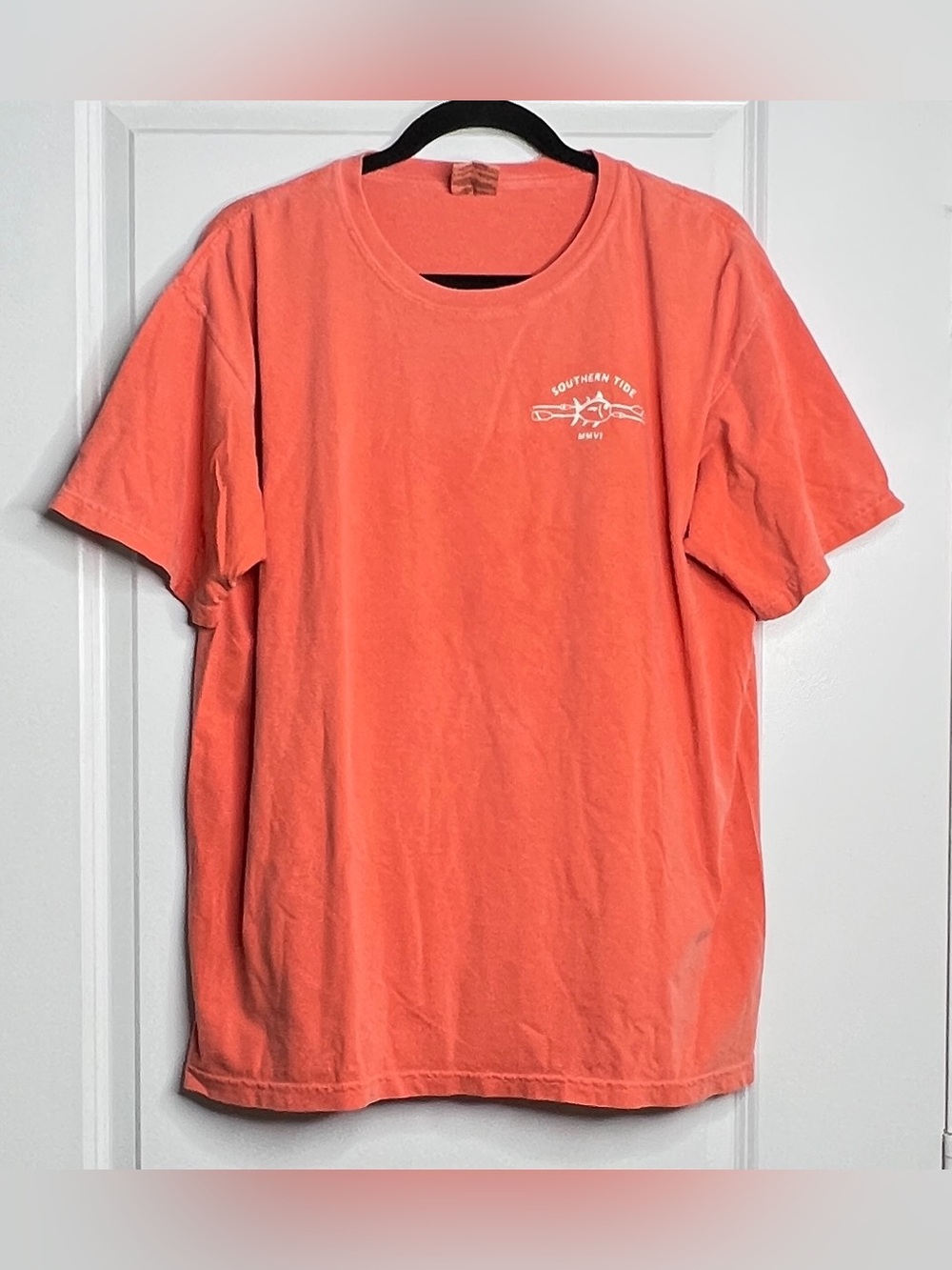 Southern Tide Comfort Colors MMVI Graphic Tee Peach Large